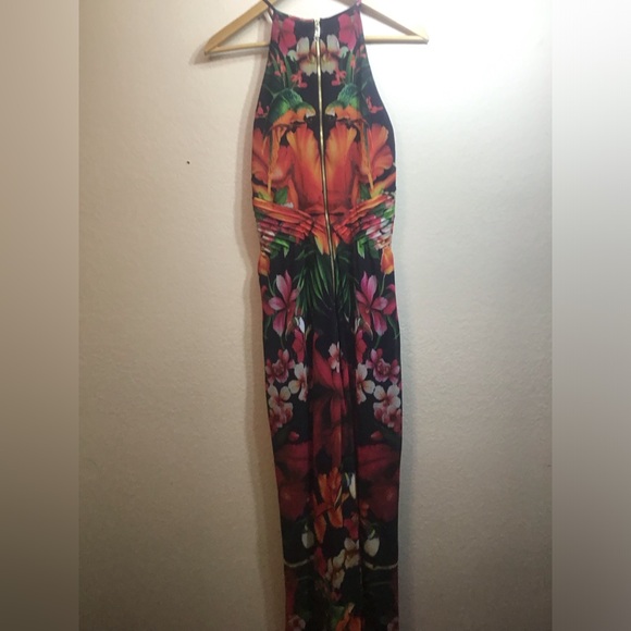 NWOT Ted Baker Mircana Tropical Floral Flowy Maxi Dress Sze 4 Holiday Ocassion - Picture 7 of 7